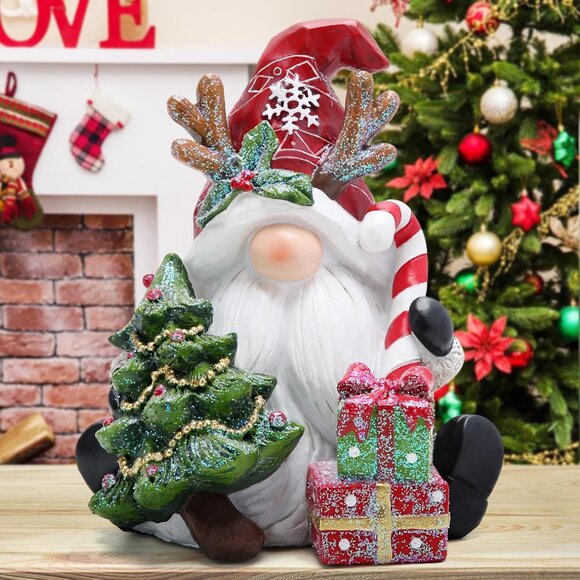 Christmas Gnome Decor Winter Table Swedish Tomte Elf Dwarf Figurines Decor - Picture 2 of 7